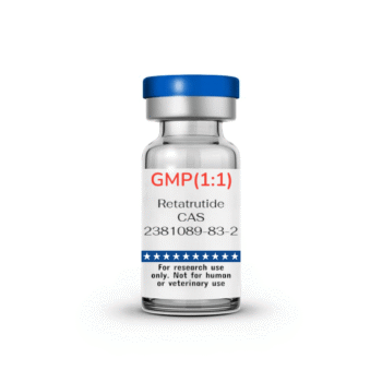 Retatrutide lyophilized powder in a vial