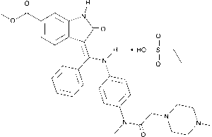 Nintedanib Esylate CAS 656247-18-6 Chemistry Structur