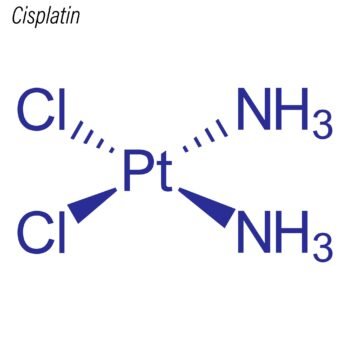 Chemical structure diagram of Cisplatin