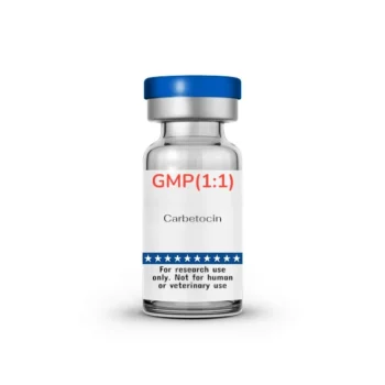 Carbetocin lyophilized powder in a vial