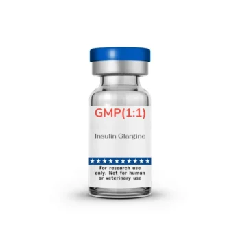 Insulin Glargine lyophilized powder in a vial.