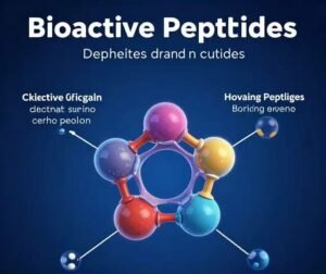 Chemical structure diagram of bioactive peptides