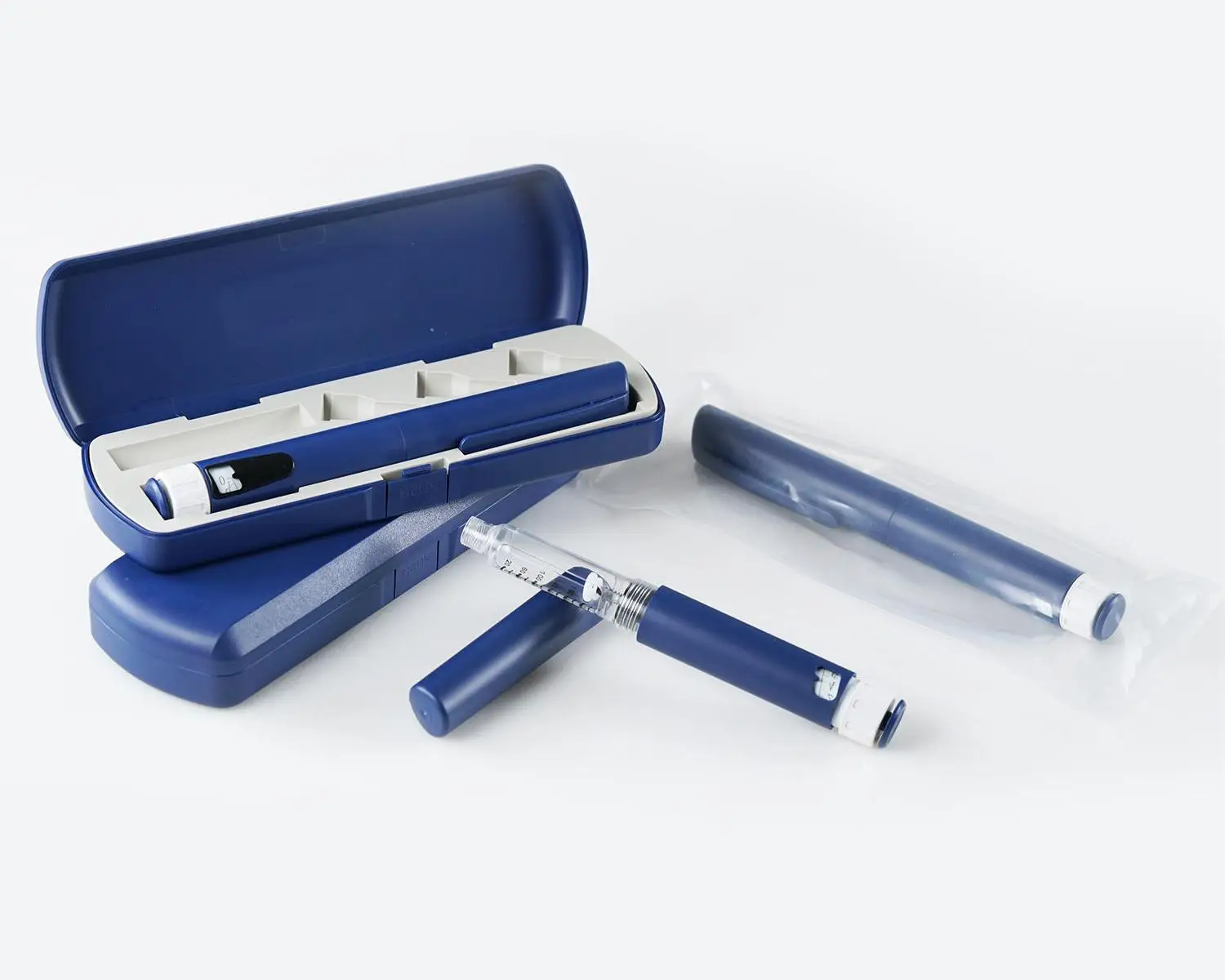 Blue Insulin Peptide Pen Box