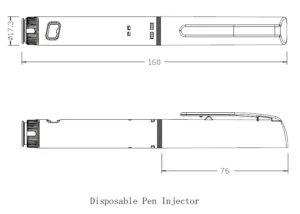 Structural diagram of a single-use Semaglutide pen