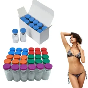 Vesugen peptide, high purity, lyophilized powder in a vial.